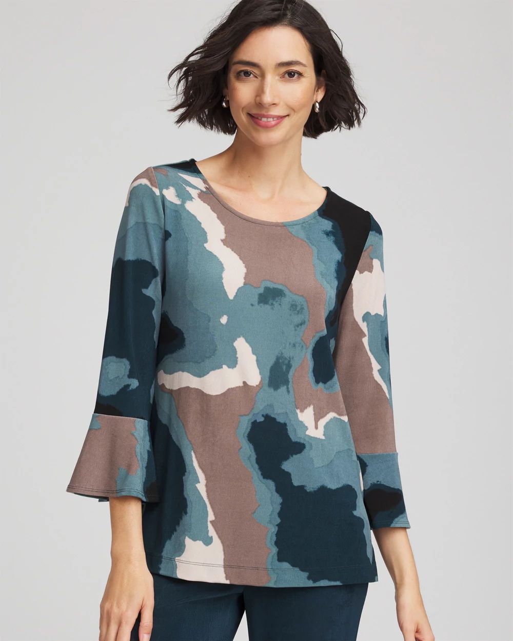 Travelers™ Crystal Flounce Sleeve Tunic