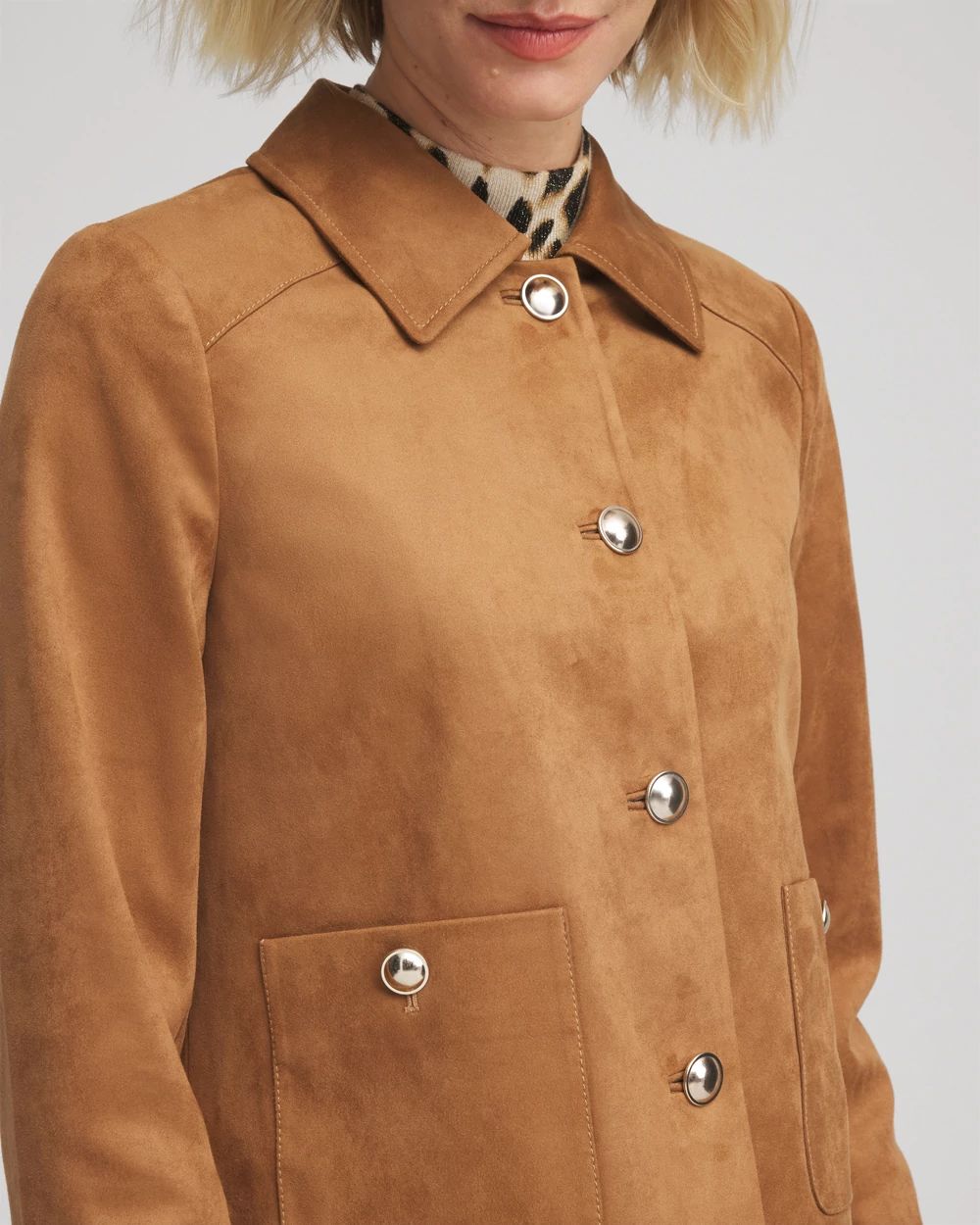 Suede Cropped Jacket click to view larger image.