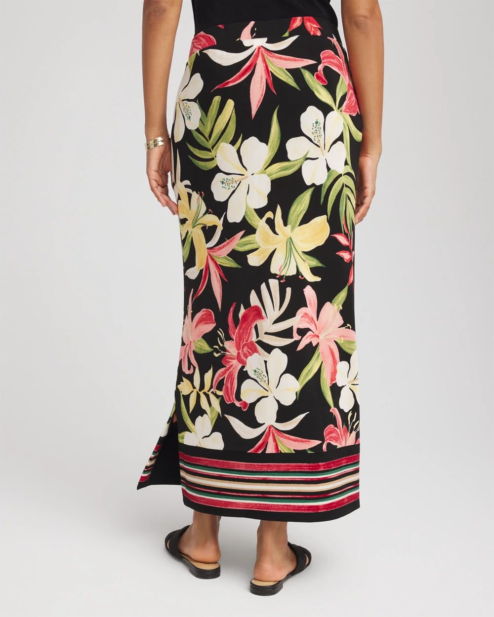Travelers™ Tropical-Lily Midi Skirt