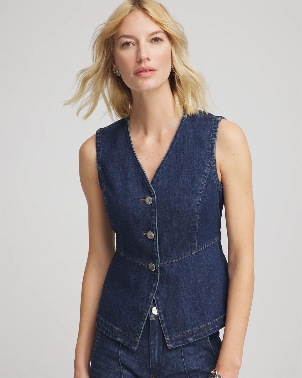 Sleeveless Denim Vest
