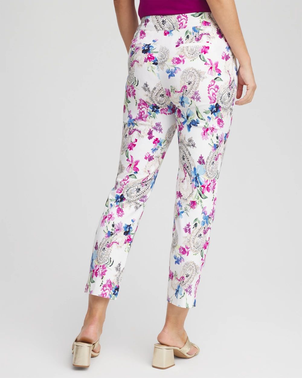 Brigitte™ Paisley Floral Cropped Pants click to view larger image.
