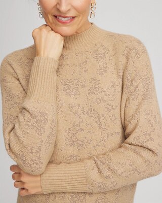 Jacquard Mockneck Pullover click to view larger image.