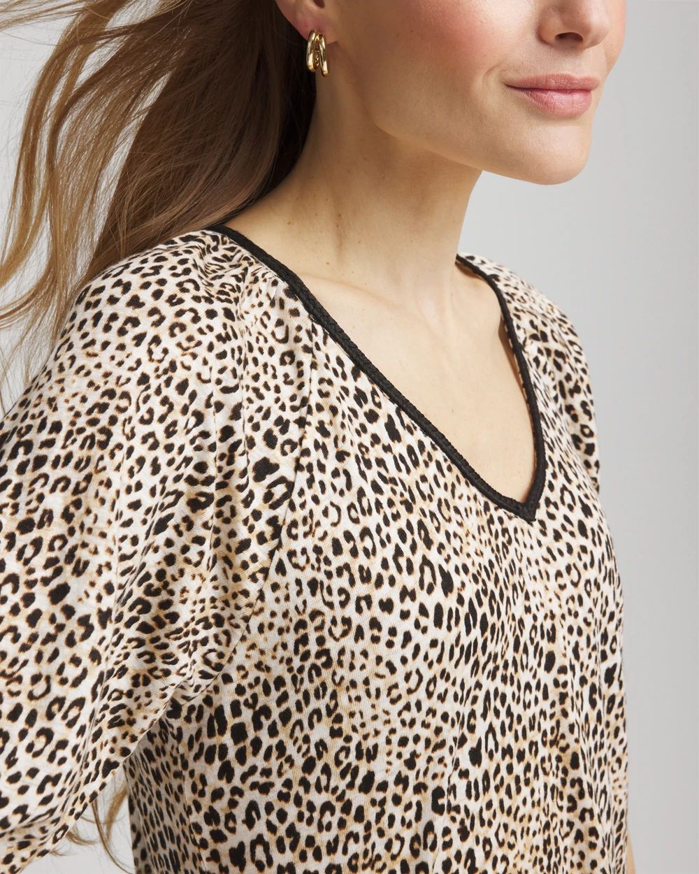 Leopard Braided Linen Top