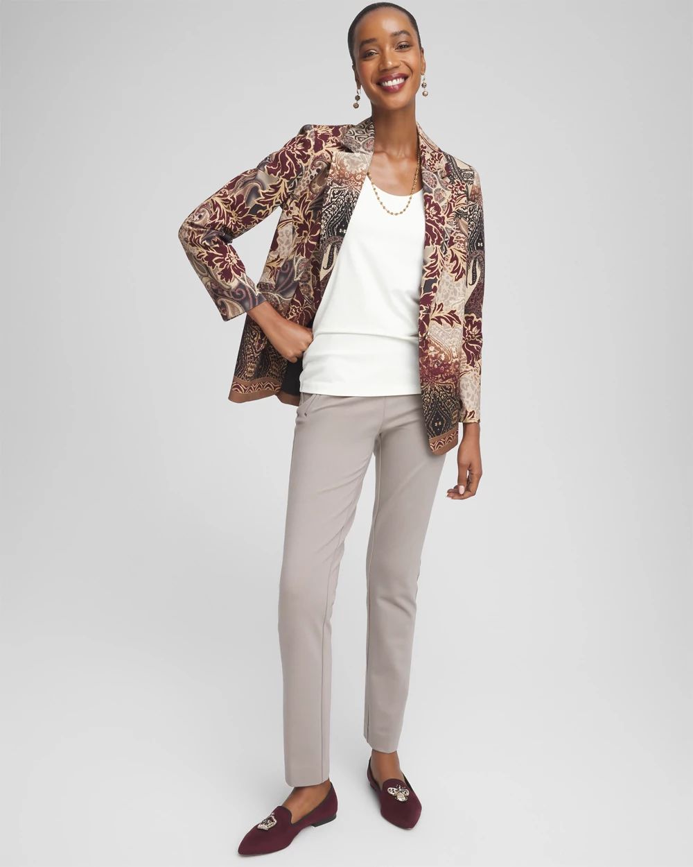 Juliet Slim Trim Detail Ankle Pants click to view larger image.