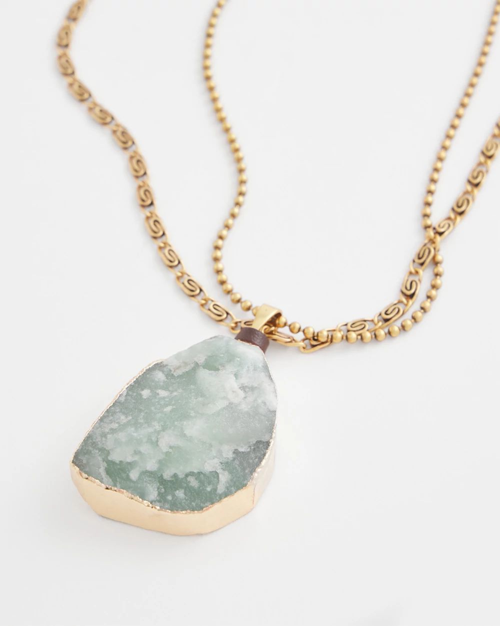 Adjustable Aventurine Pendant Necklace