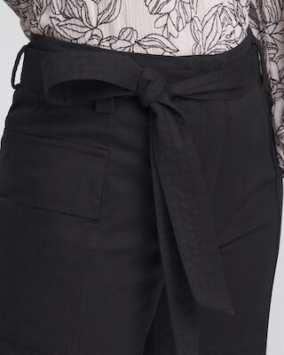 Belted Twill Utility Cropped Pants click to view larger image.