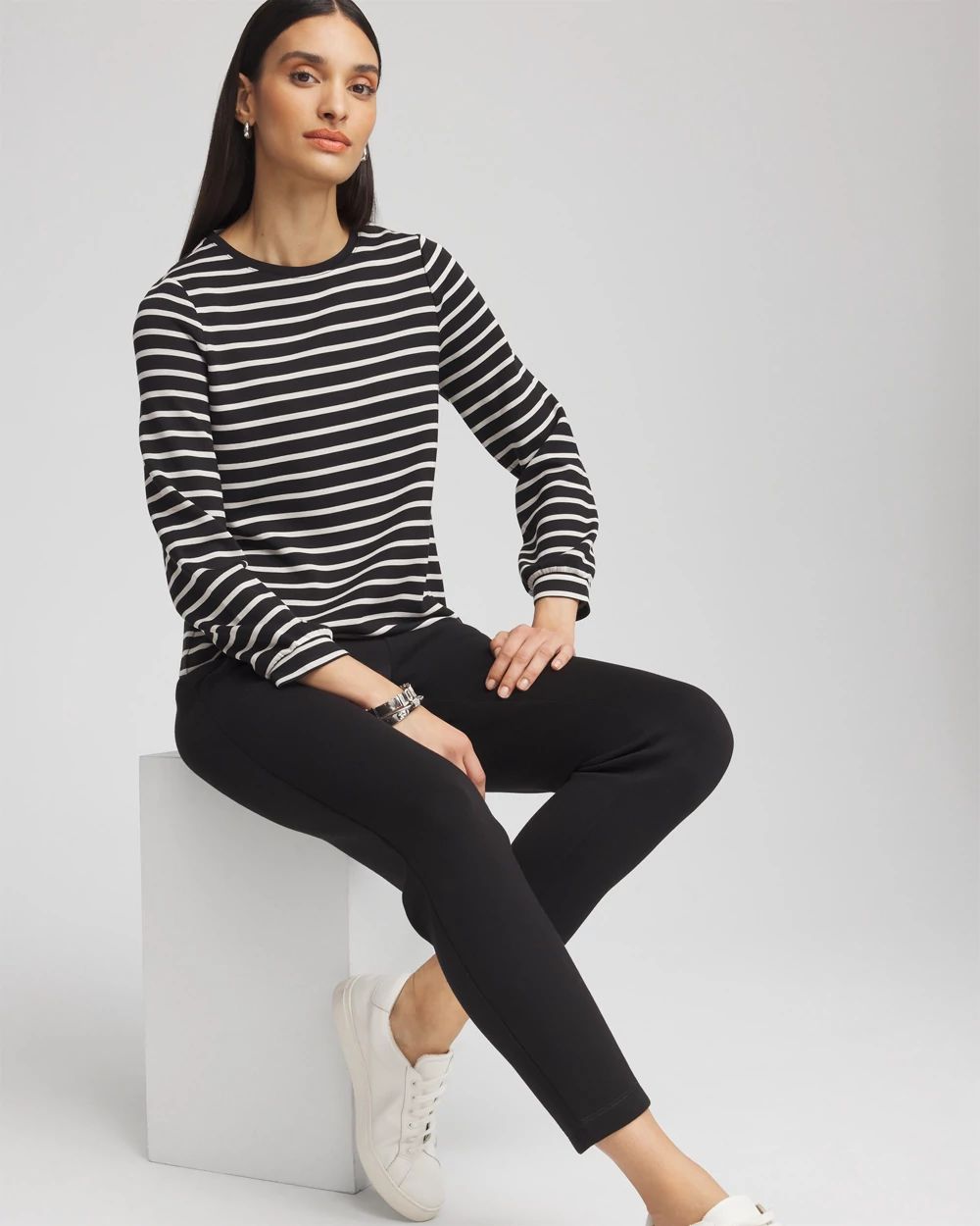 Zenergy® Scuba Striped Top