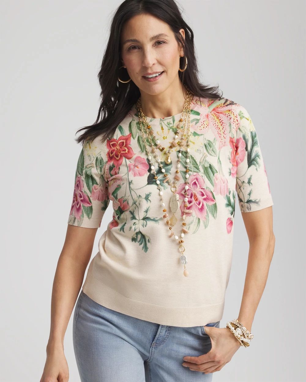 Garden Crewneck Pullover Sweater