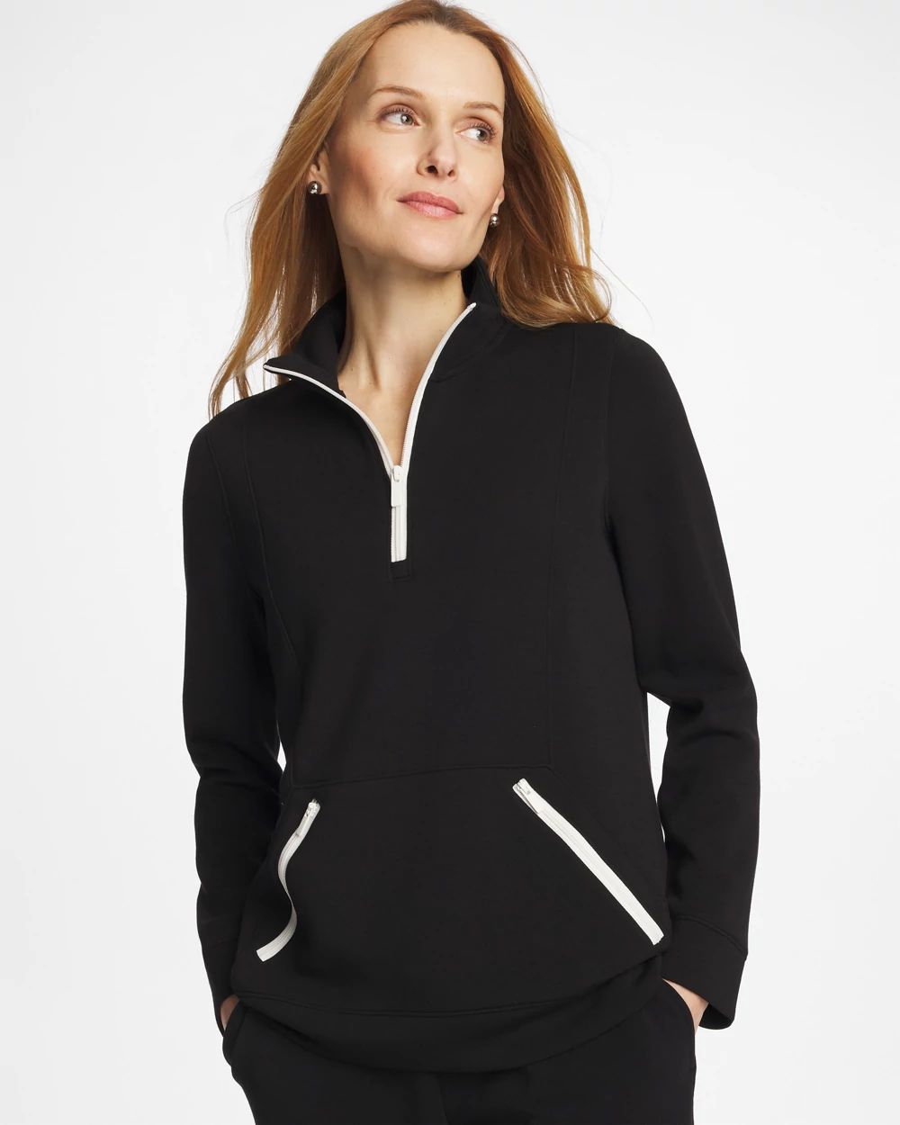 Zenergy® Soft Contrast Half Zip Pullover