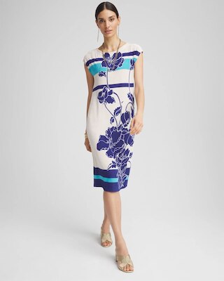 Travelers™ Wildflower Cap-Sleeved Column Dress