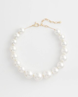 Large Pearl Collar Necklace