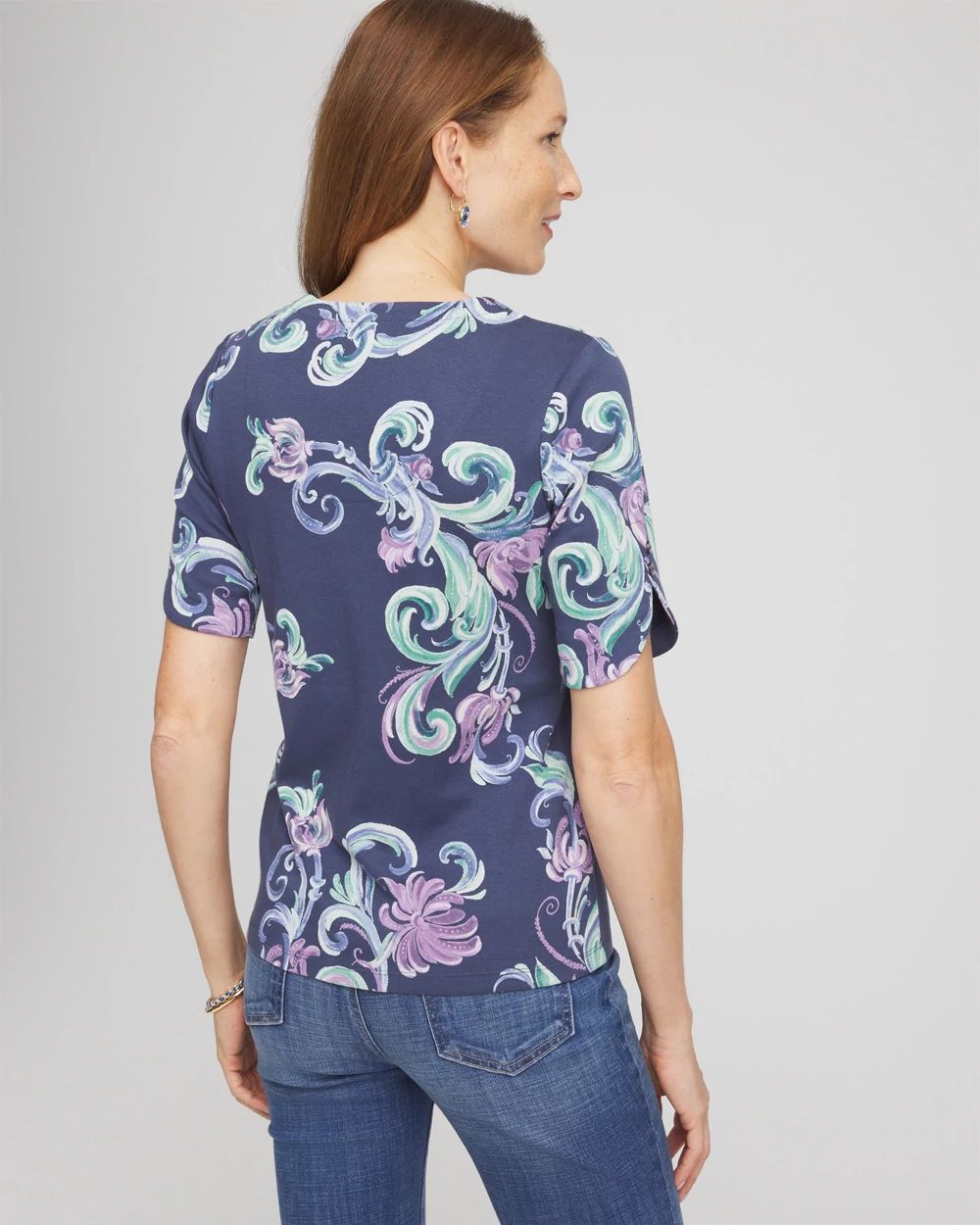 Tulip Sleeve Pima Tee click to view larger image.