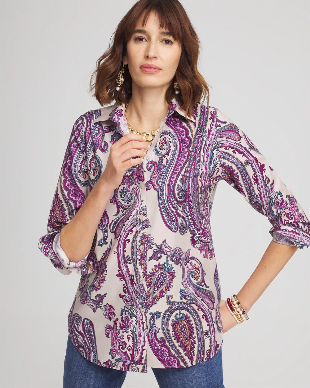 No Iron™ Paisley Shirt