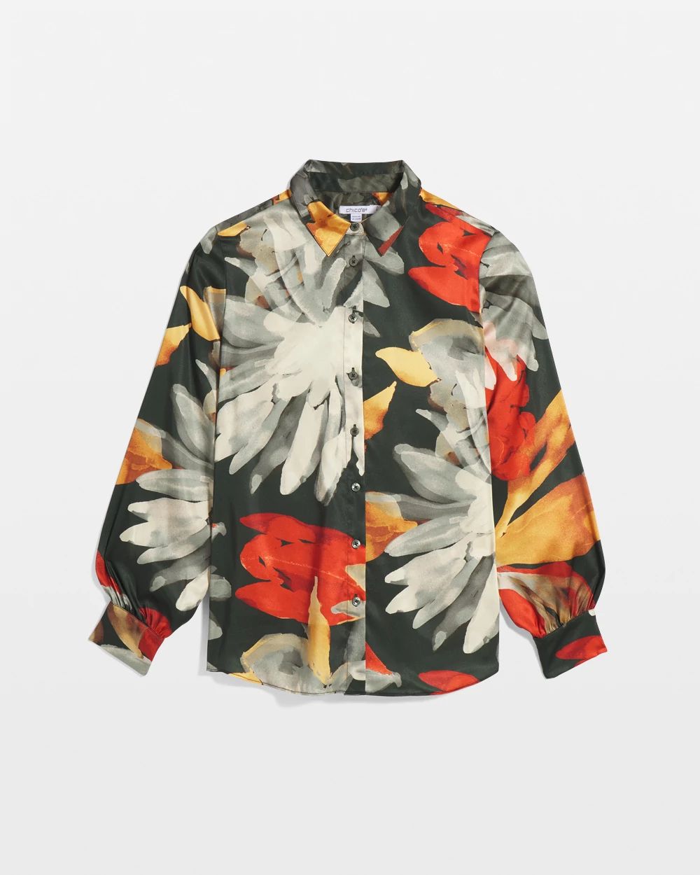 Floral Faux Silk Shirt