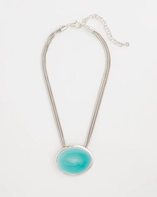 Sea Glass Effect Pendant Necklace