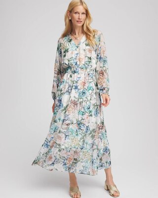 Georgette Tie-Front Maxi Dress