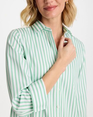 No Iron™ Striped Stretch Shirt click to view larger image.