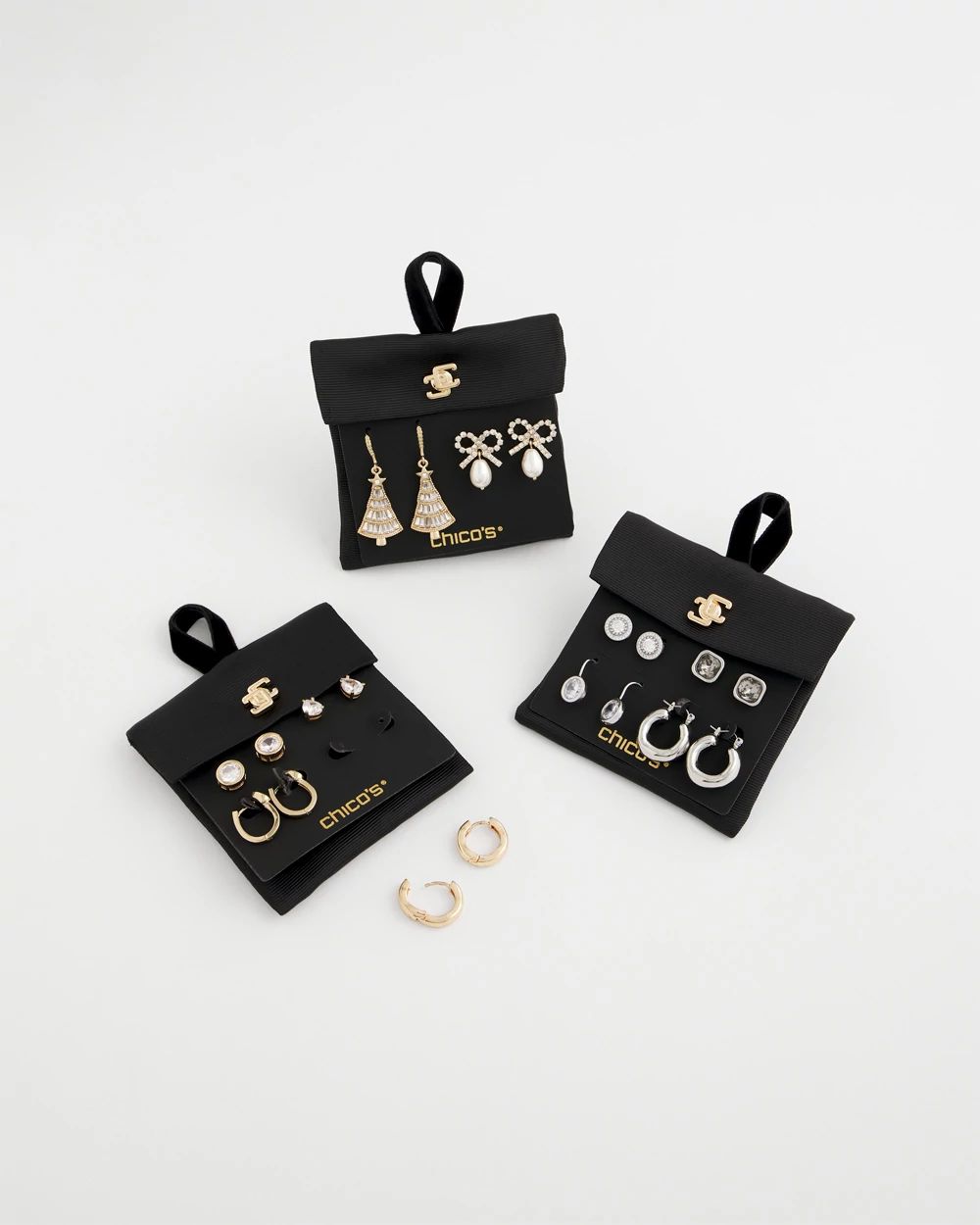 Goldtone Stud and Hoop Gift Set