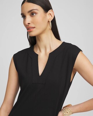 Trapunto Placket Midi Dress click to view larger image.