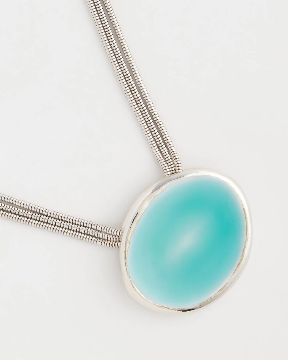 Sea Glass Effect Pendant Necklace