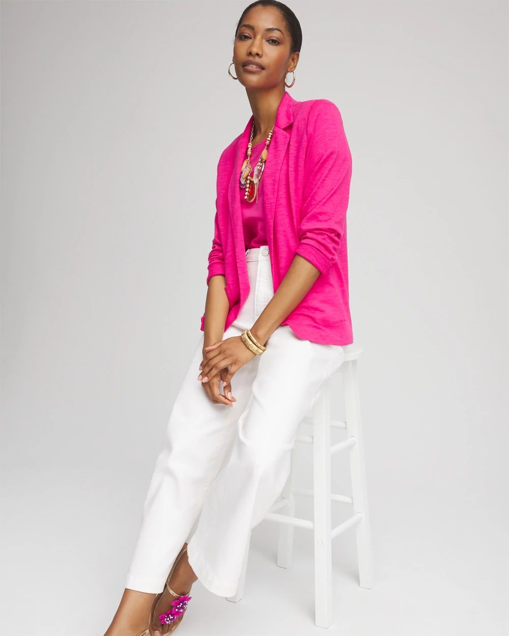 Slub Knit Blazer click to view larger image.