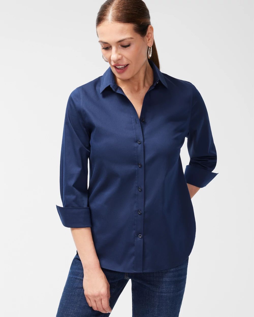 No Iron™ Stretch-Sateen Shirt
