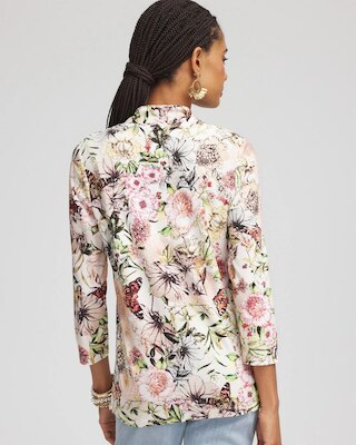 Touch of Cool™ Floral 3/4 Sleeve Tee click to view larger image.