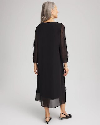 Feathered Georgette Popover Dress click to view larger image.