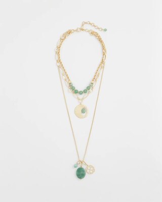 Convertible Triple-Strand Pendant Necklace