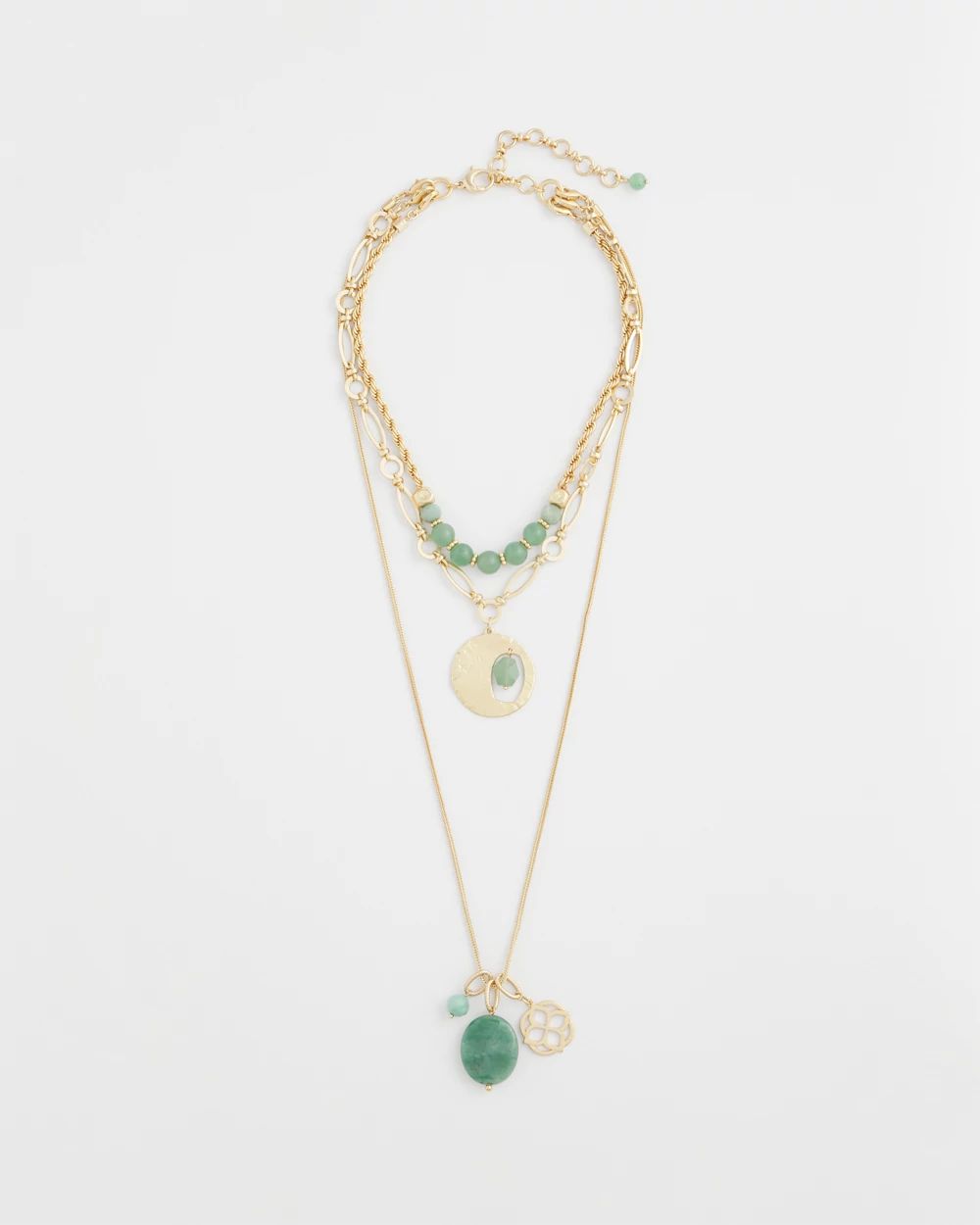 Convertible Triple-Strand Pendant Necklace