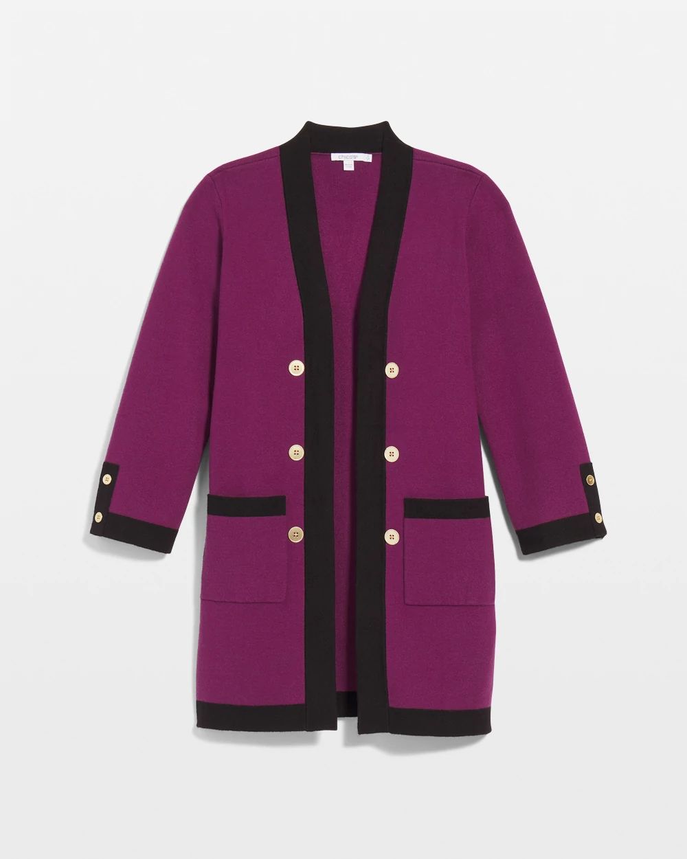 Travelers™ Collection Contrast Button Cardigan