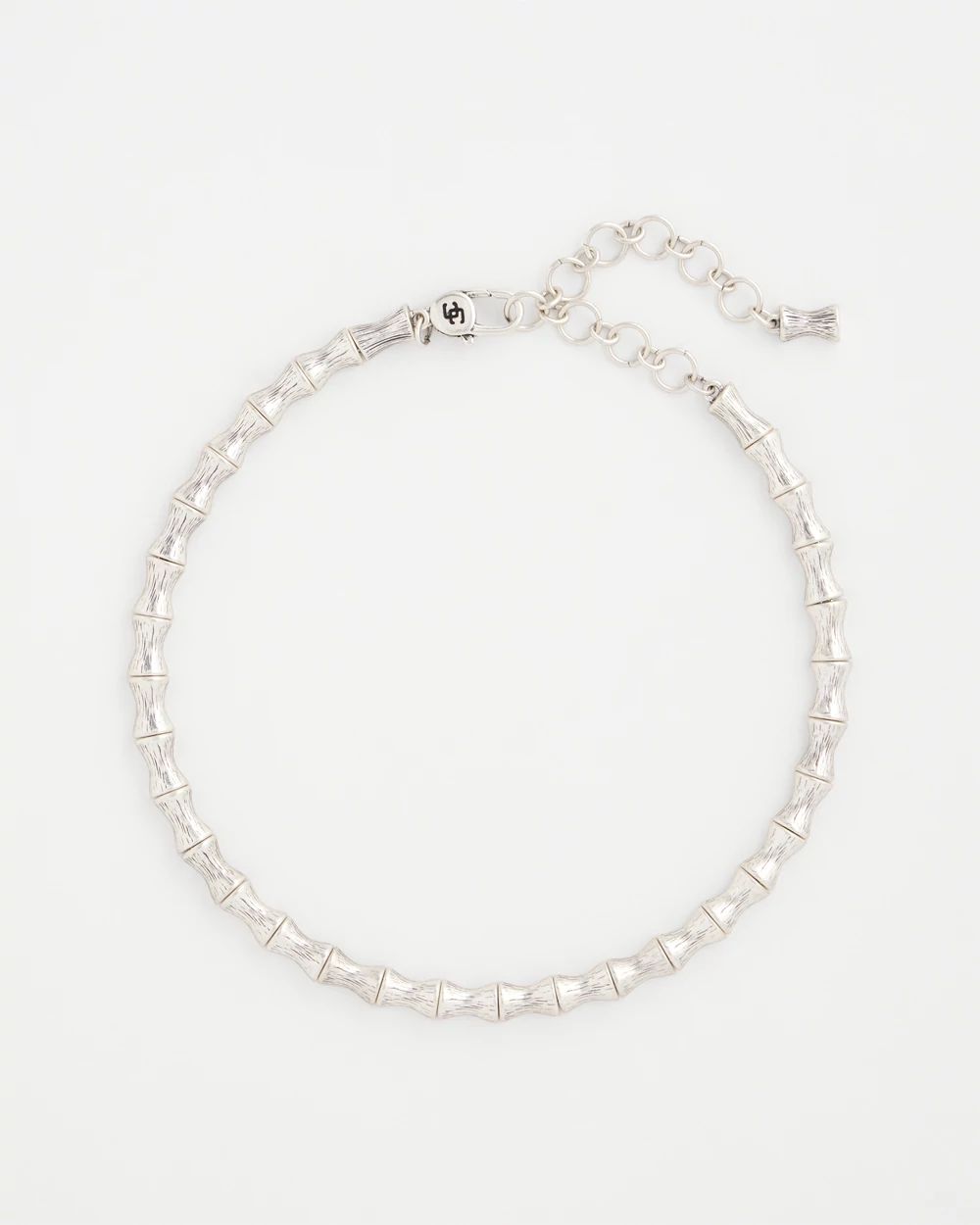 Silvertone Bamboo Collar Necklace