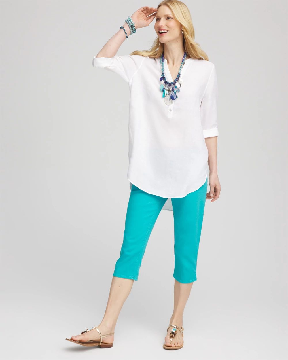 17" Pull-On Capri Jeans click to view larger image.