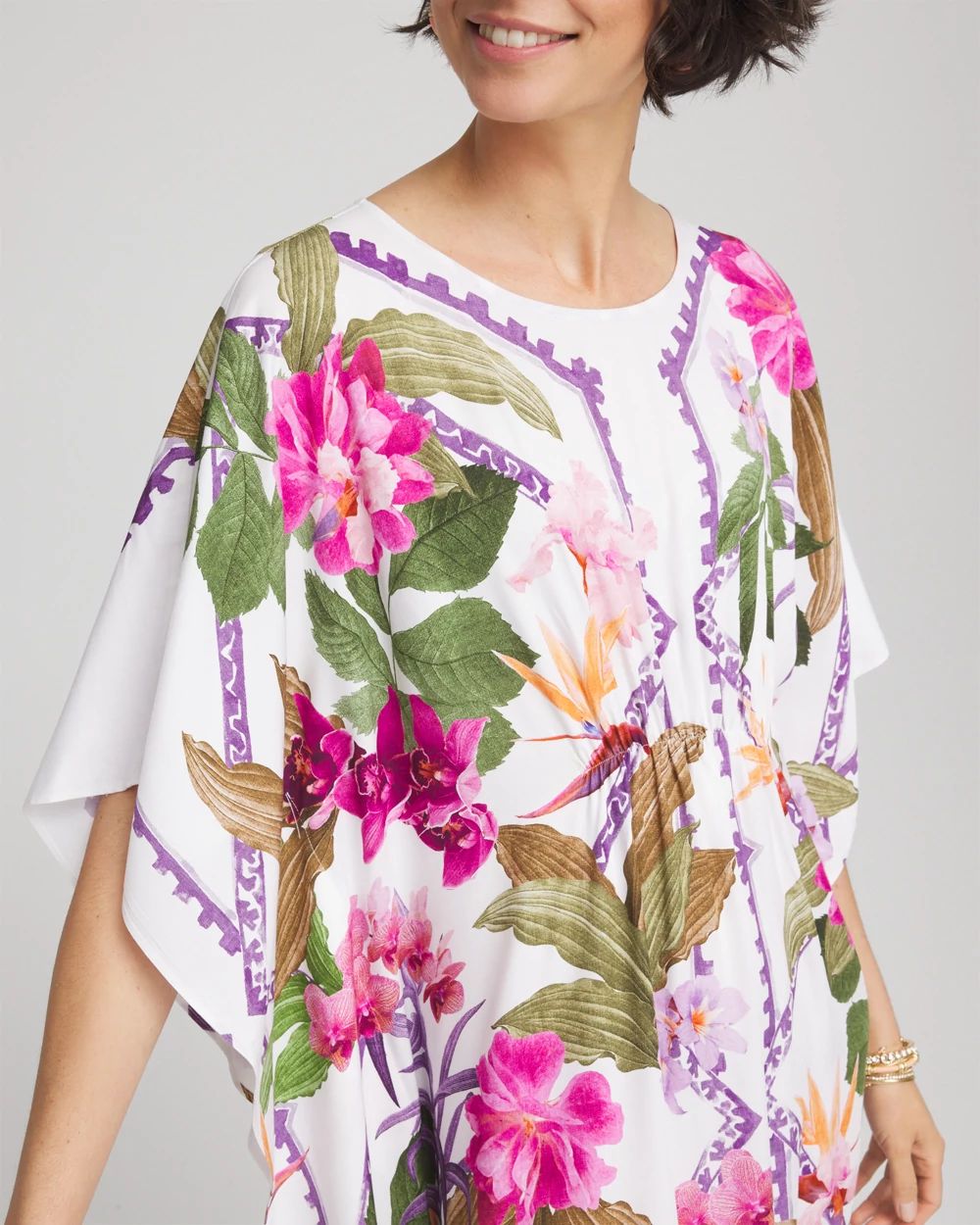 Island Cinch-Waist Kaftan Dress click to view larger image.