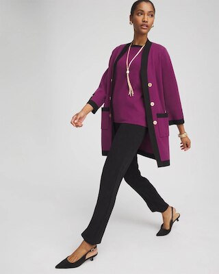 Travelers™ Collection Contrast Button Cardigan click to view larger image.