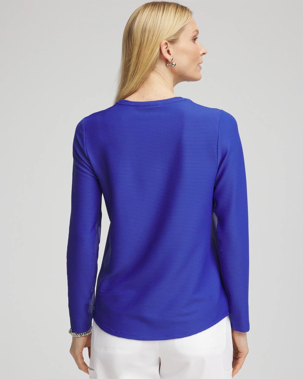 Zenergy® UPF Crew Neck Mesh-Inset Pullover