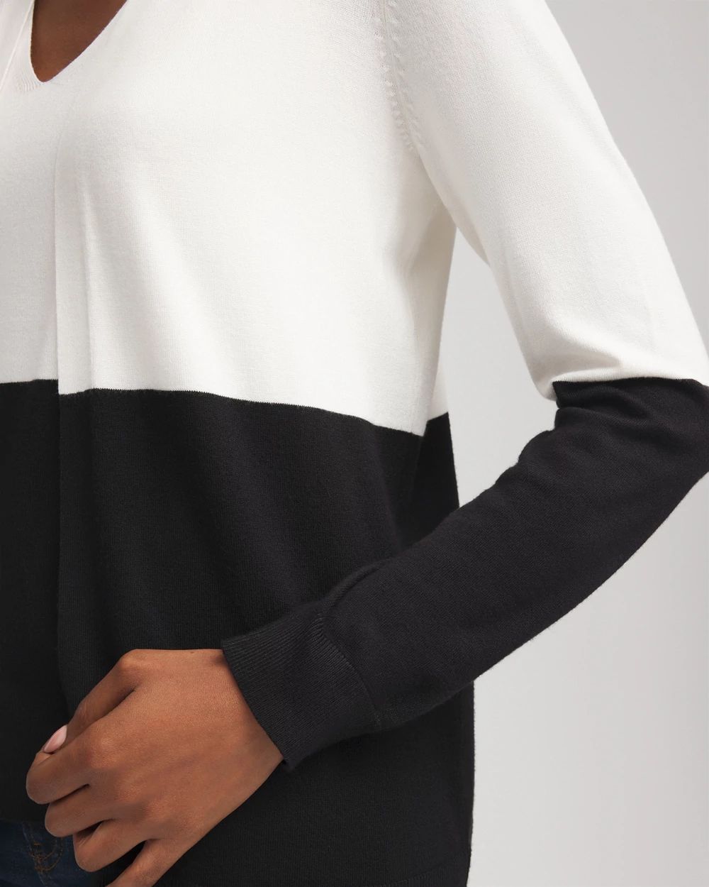 Ella Colorblock Long-Sleeve Cardigan click to view larger image.