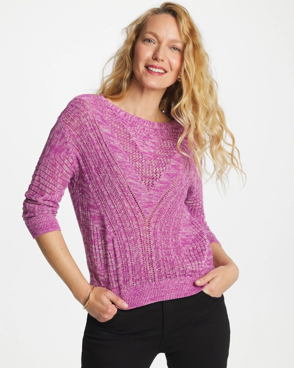Relaxed Dolman Pullover Sweater click to view larger image.