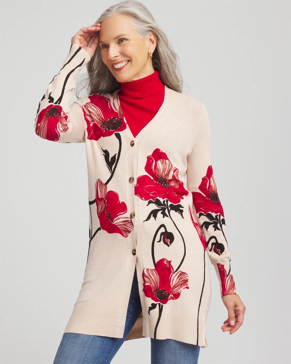 Ella Floral Cardigan Sweater