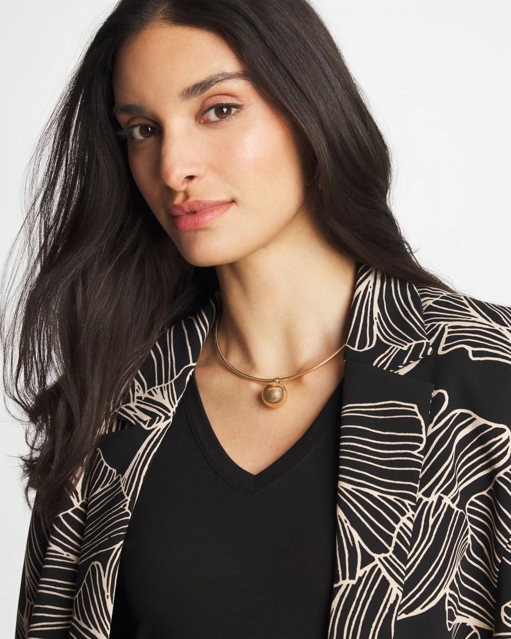 Gold Bead Collar Necklace click to view larger image.