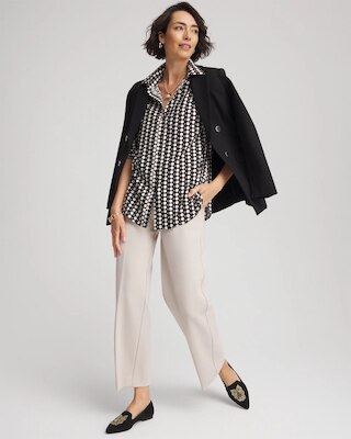 No Iron™ Printed Sateen Shirt click to view larger image.