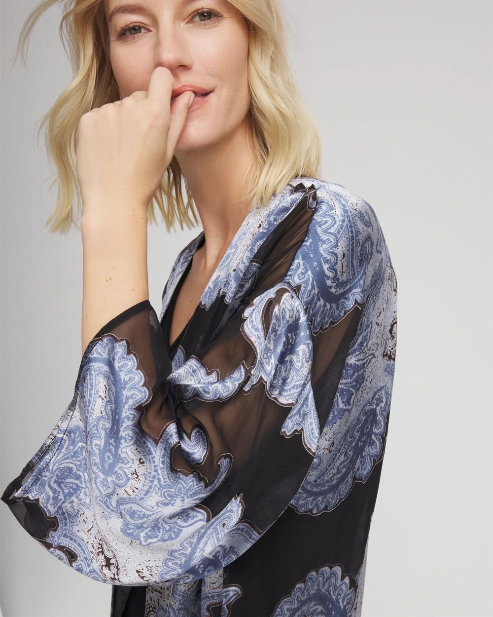 Travelers™ Collection Paisley Burnout Jacket click to view larger image.