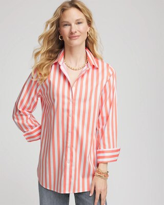 No Iron™ Vacation Stripes Shirt