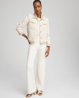 Tonal Neutral Tweed Jacket click to view larger image.