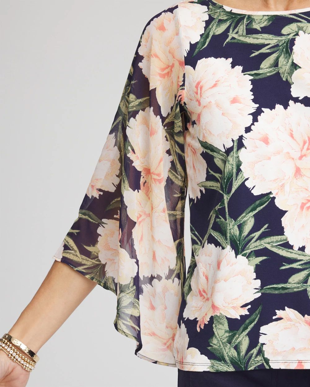 Georgette Angel-Sleeved Top click to view larger image.