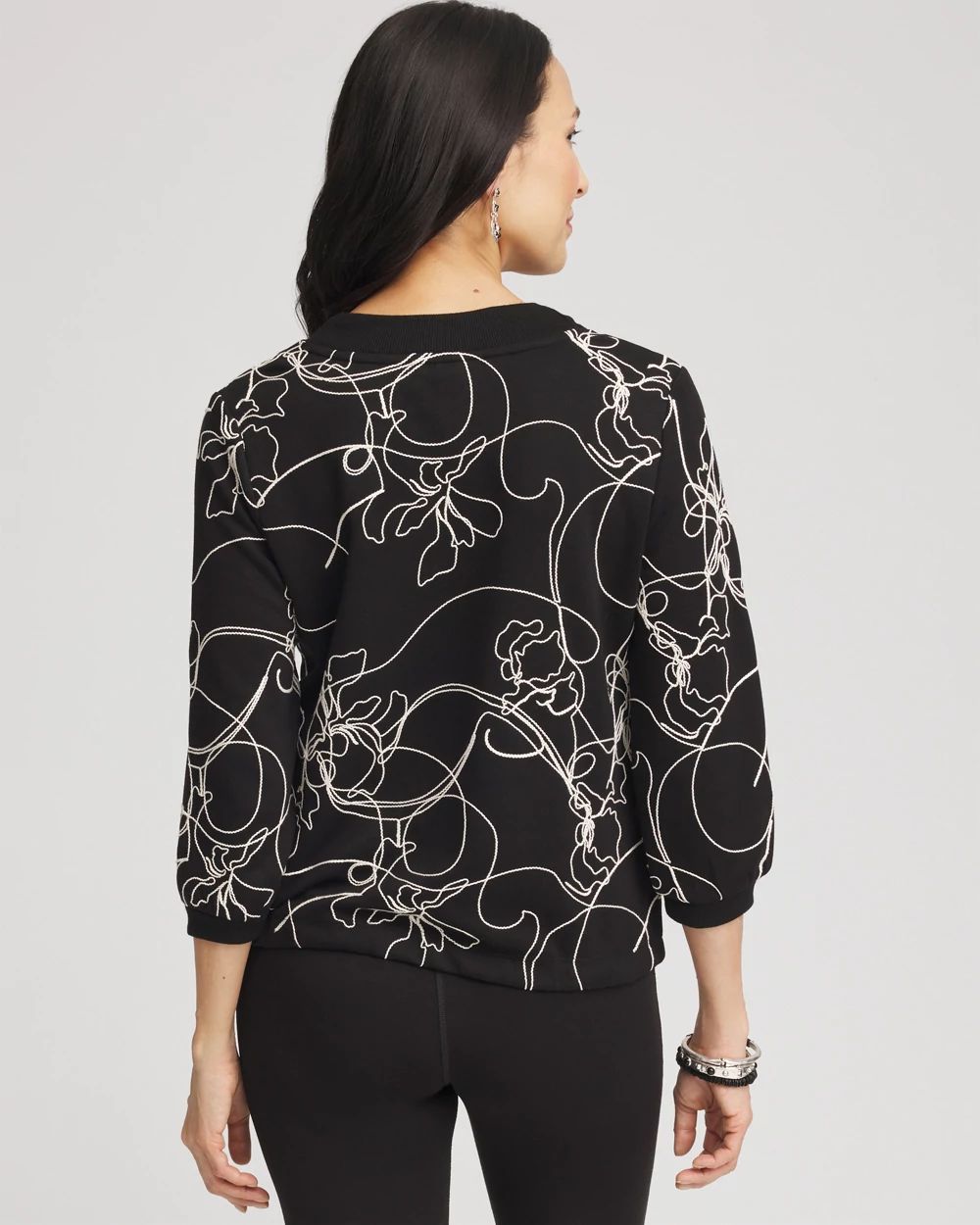 Zenergy® Double-Knit Embroidered Top click to view larger image.