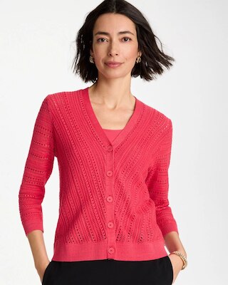 Stitchy V-Neck Cardigan