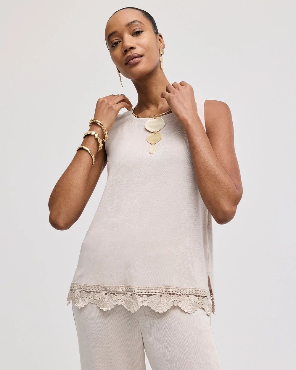 Travelers™ Scallop Lace Tank