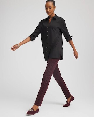 Circle Jacquard Juliet Slim Ankle Pants click to view larger image.