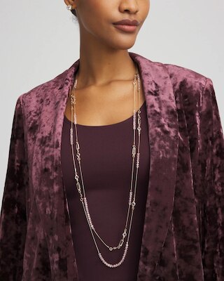 Pink Double-Strand Necklace click to view larger image.